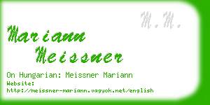 mariann meissner business card